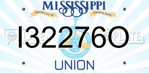 I32276O Mississippi License Plate
