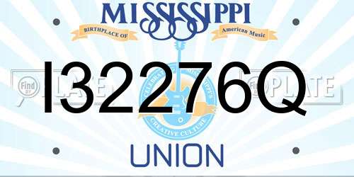 I32276Q Mississippi License Plate