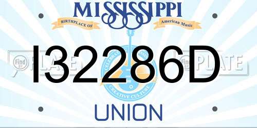 I32286D Mississippi License Plate