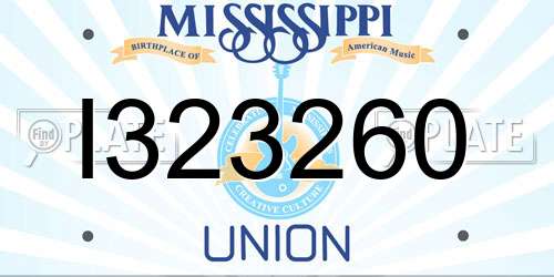 I323260 Mississippi License Plate