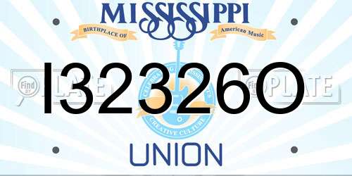 I32326O Mississippi License Plate