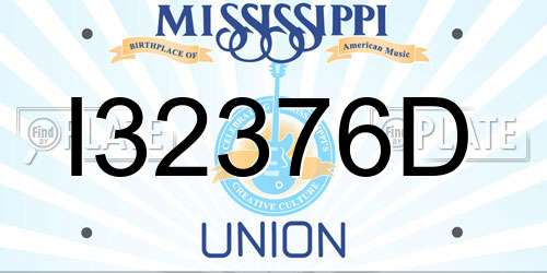 I32376D Mississippi License Plate