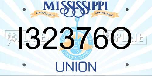 I32376O Mississippi License Plate
