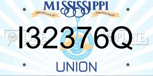 I32376Q Mississippi License Plate