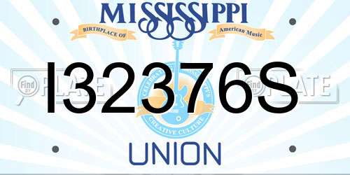 I32376S Mississippi License Plate