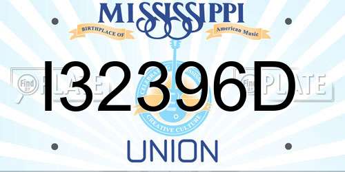 I32396D Mississippi License Plate