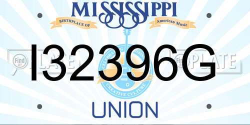 I32396G Mississippi License Plate