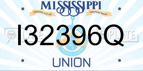 I32396Q Mississippi License Plate