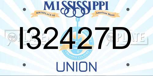 I32427D Mississippi License Plate