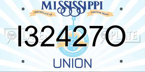 I32427O Mississippi License Plate