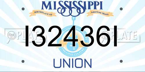 I32436I Mississippi License Plate