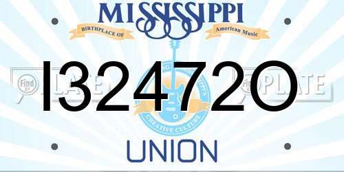 I32472O Mississippi License Plate