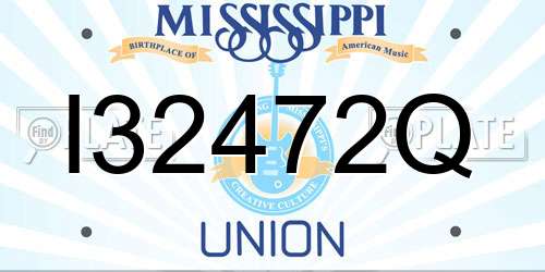 I32472Q Mississippi License Plate