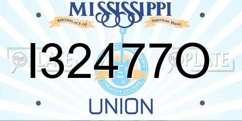 I32477O Mississippi License Plate
