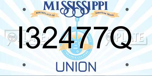 I32477Q Mississippi License Plate