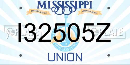 I32505Z Mississippi License Plate