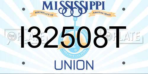 I32508T Mississippi License Plate