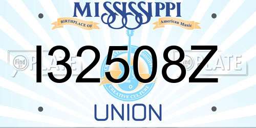 I32508Z Mississippi License Plate