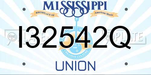 I32542Q Mississippi License Plate