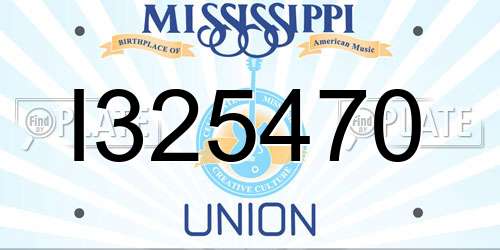 I325470 Mississippi License Plate