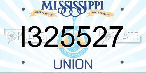 I325527 Mississippi License Plate