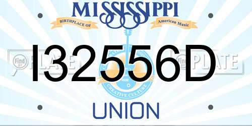 I32556D Mississippi License Plate