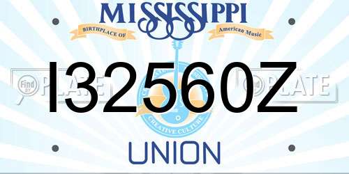 I32560Z Mississippi License Plate