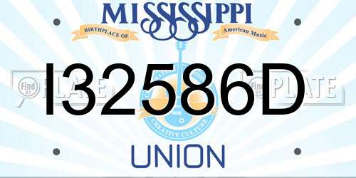 I32586D Mississippi License Plate