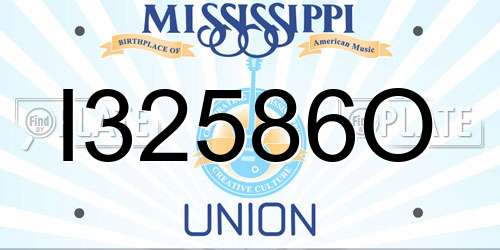 I32586O Mississippi License Plate