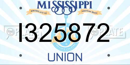 I325872 Mississippi License Plate