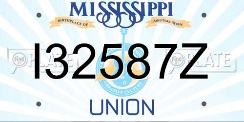 I32587Z Mississippi License Plate
