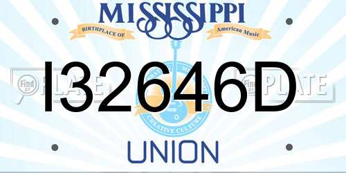 I32646D Mississippi License Plate