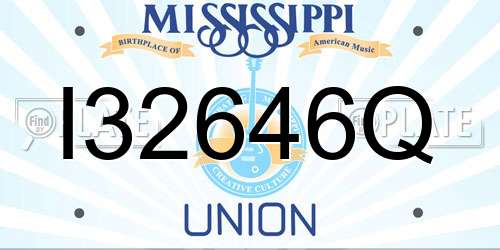 I32646Q Mississippi License Plate
