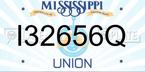 I32656Q Mississippi License Plate