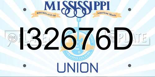 I32676D Mississippi License Plate