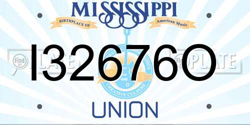 I32676O Mississippi License Plate