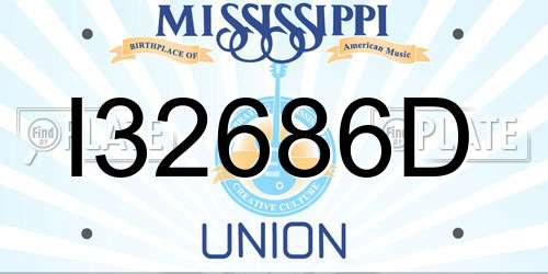 I32686D Mississippi License Plate