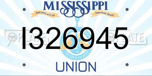 I326945 Mississippi License Plate