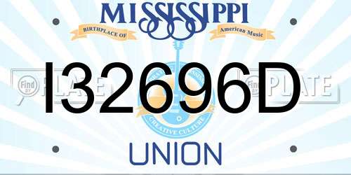 I32696D Mississippi License Plate