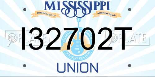 I32702T Mississippi License Plate