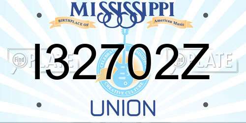 I32702Z Mississippi License Plate