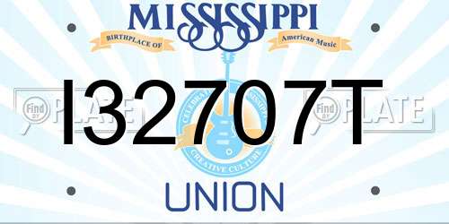 I32707T Mississippi License Plate