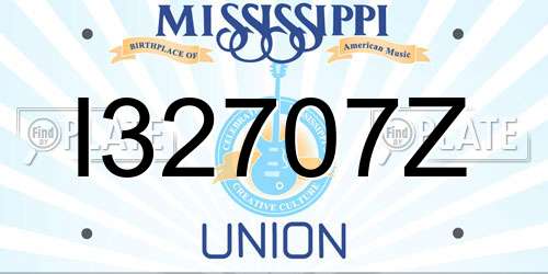 I32707Z Mississippi License Plate