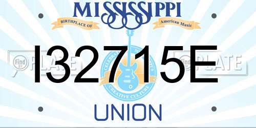 I32715E Mississippi License Plate
