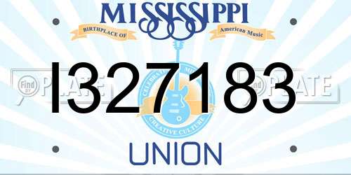 I327183 Mississippi License Plate