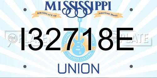 I32718E Mississippi License Plate