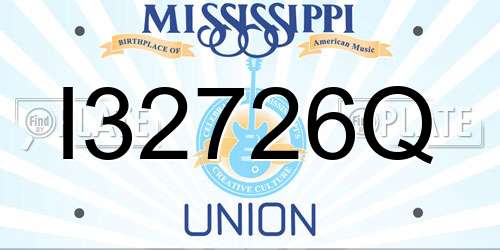 I32726Q Mississippi License Plate