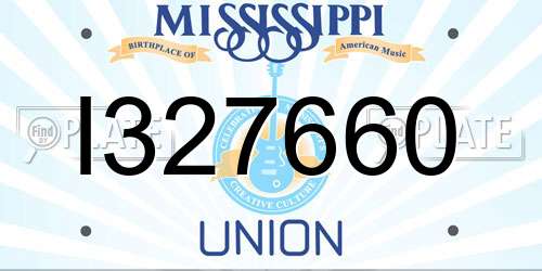 I327660 Mississippi License Plate