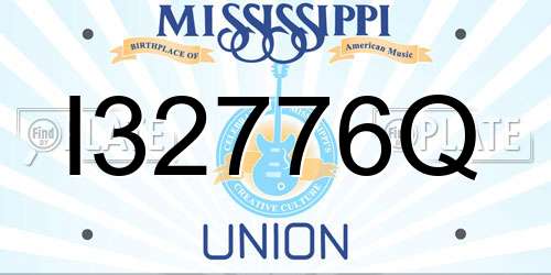 I32776Q Mississippi License Plate
