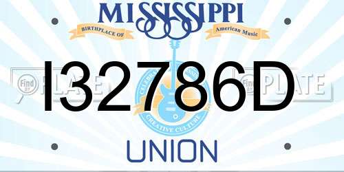 I32786D Mississippi License Plate